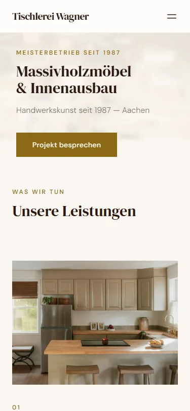 Mobile Ansicht Tischlerei Wagner